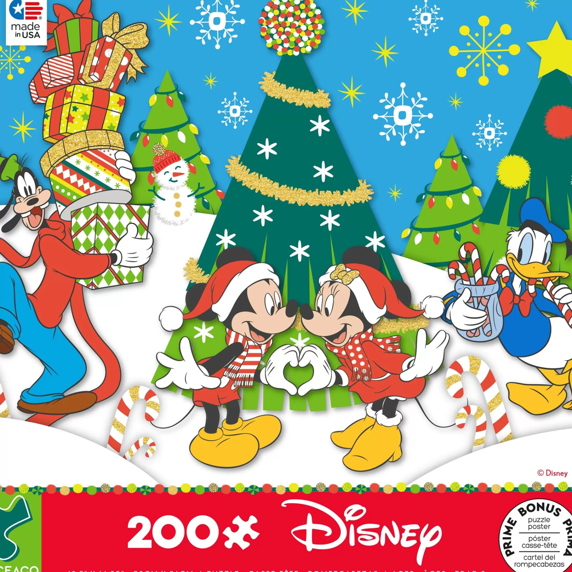 Ceaco Mickey And Minnie Holiday Love - 200 Piece Puzzle* Holiday Puzzles