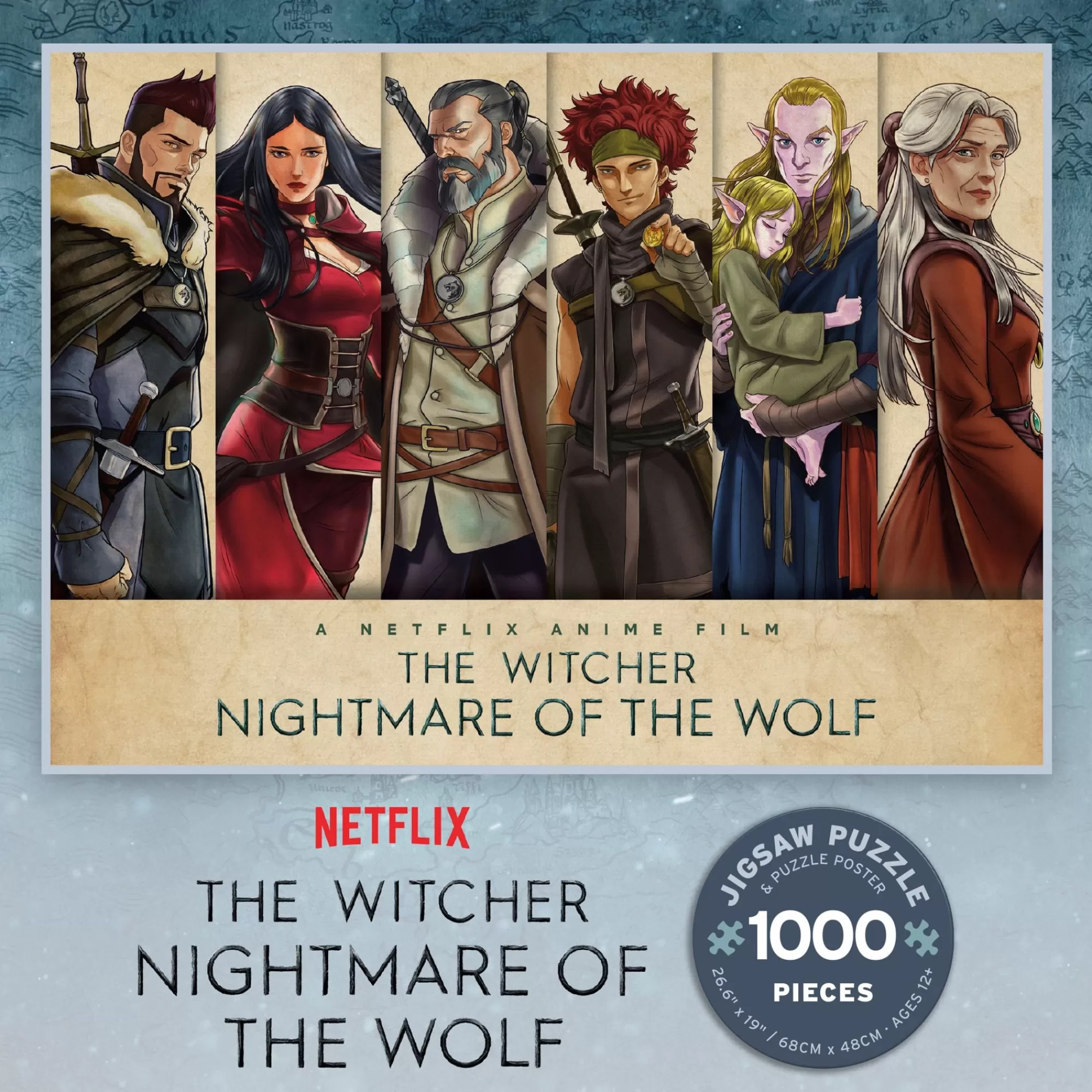 Ceaco Netflix - The Witcher Woods Animation - 1000 Piece Puzzle* Fantasy Puzzles