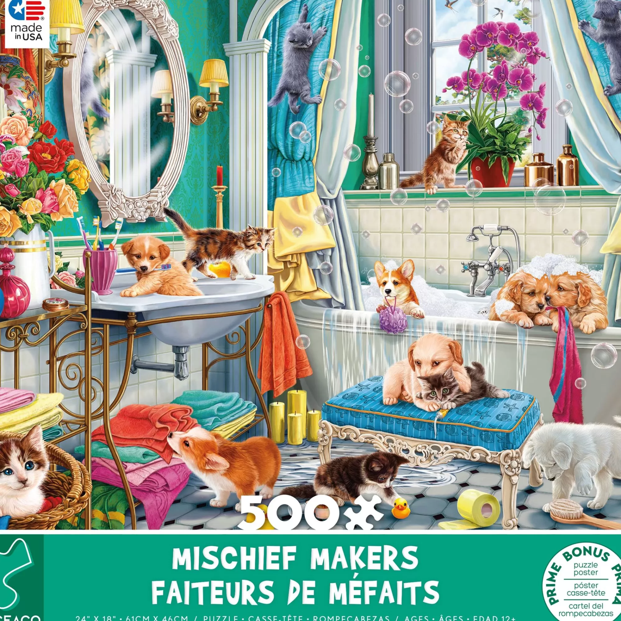 Ceaco Paws Gone Wild - Mischief Makers - 500 Piece Puzzle* Animal Puzzles