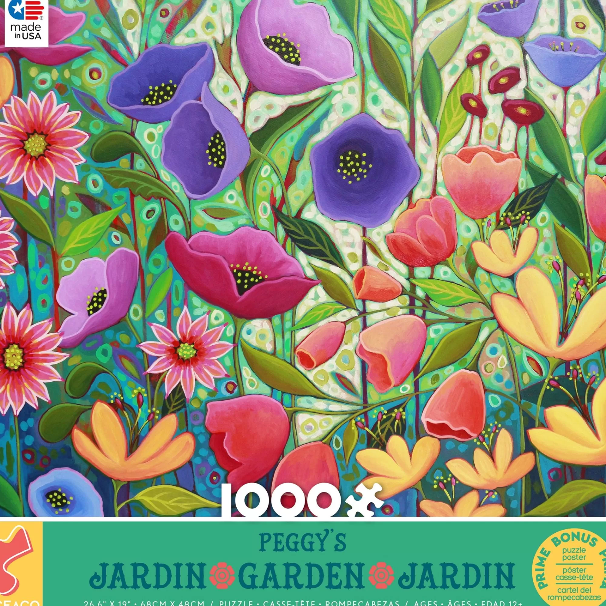 Ceaco Peggy'S Garden - Enchanted Garden - 1000 Piece Puzzle* Flowers Puzzles