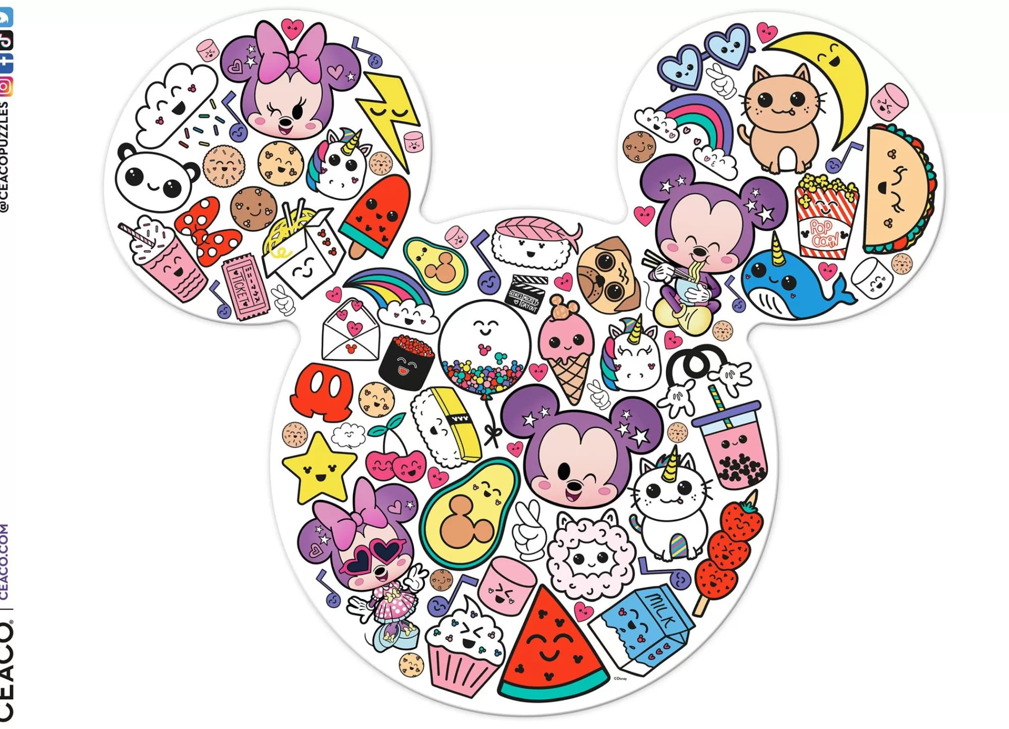 Ceaco Puzzle Shapes - Disney Too Cute - 500 Piece Puzzle* Disney Puzzles