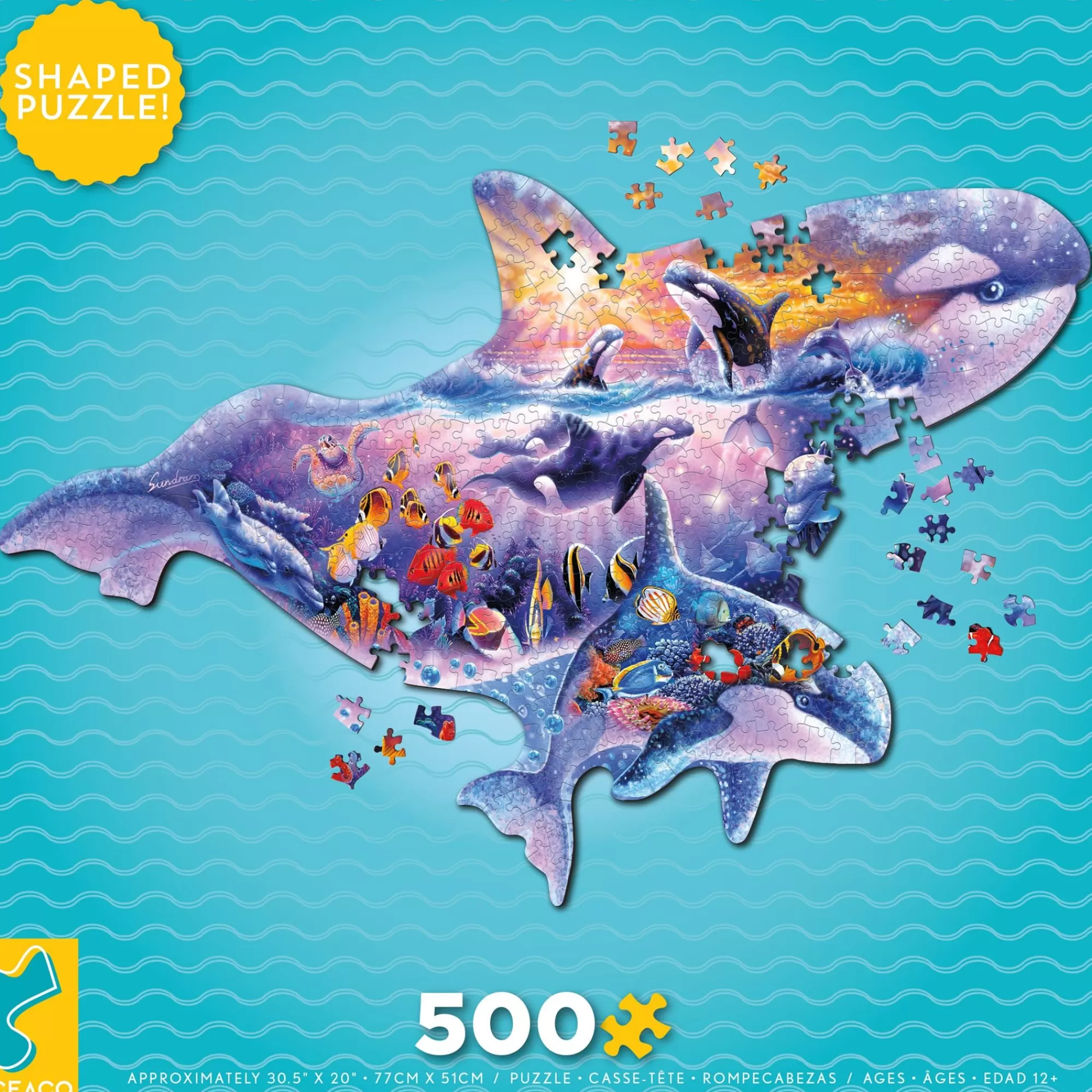 Ceaco Puzzle Shapes - Orca - 500 Piece Puzzle* Animal Puzzles