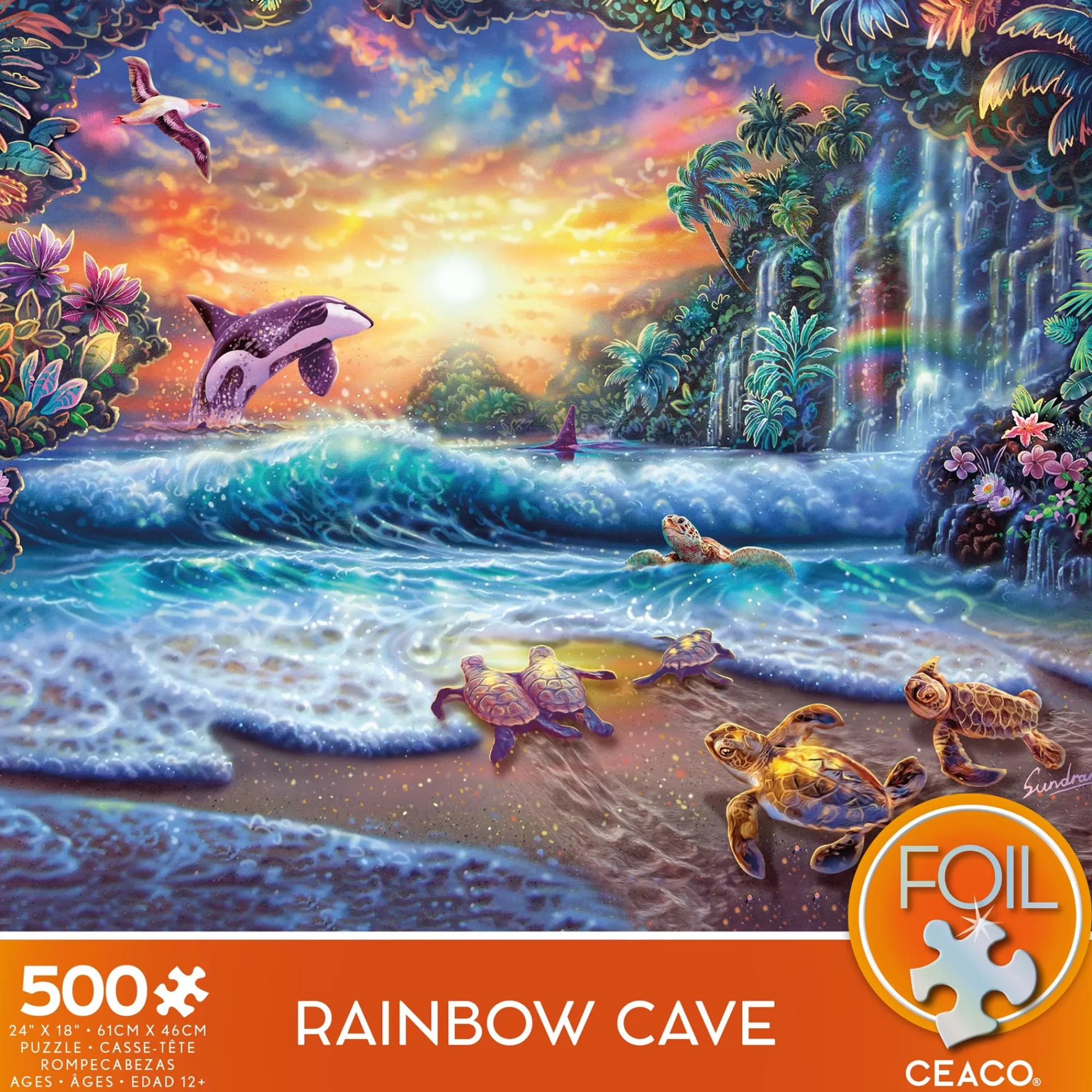 Ceaco Rainbow Cave - 500 Piece Foil Puzzle* Made In Usa' Puzzles