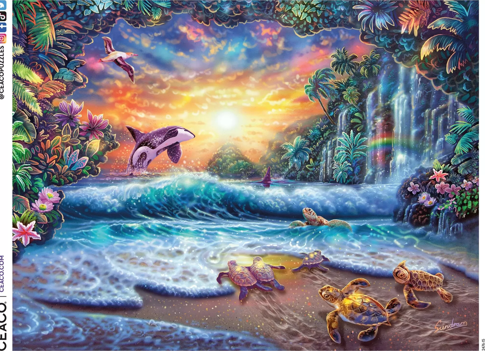 Ceaco Rainbow Cave - 500 Piece Foil Puzzle* Made In Usa' Puzzles