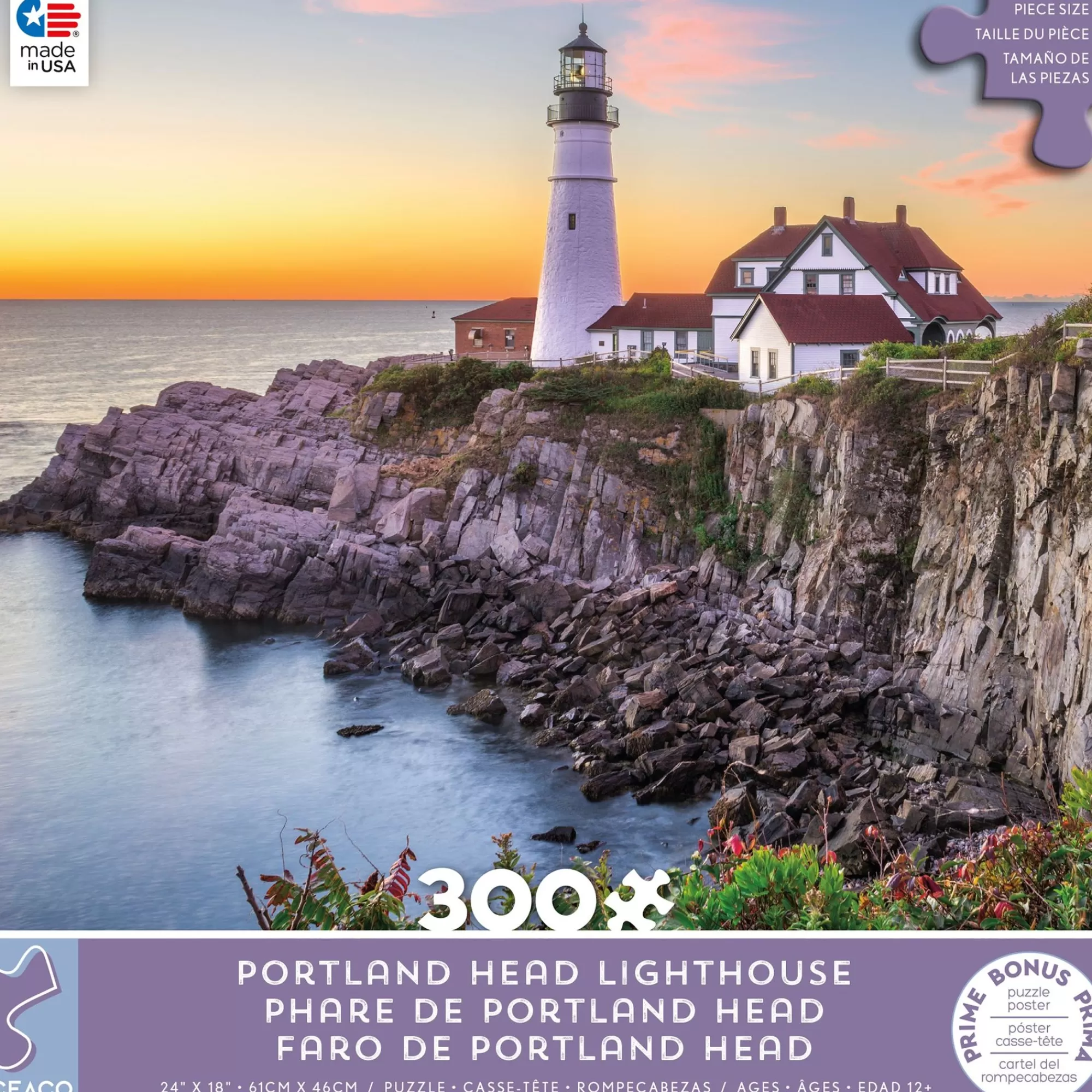 Ceaco Scenic Photography - Portland Lighthouse - 300 Piece Puzzle* Made In Usa' Puzzles