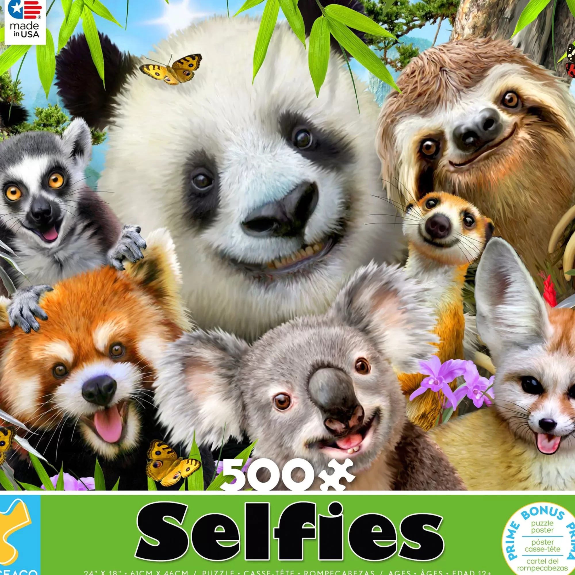 Ceaco Selfies - Panda And Friends - 500 Piece Puzzle* Animal Puzzles