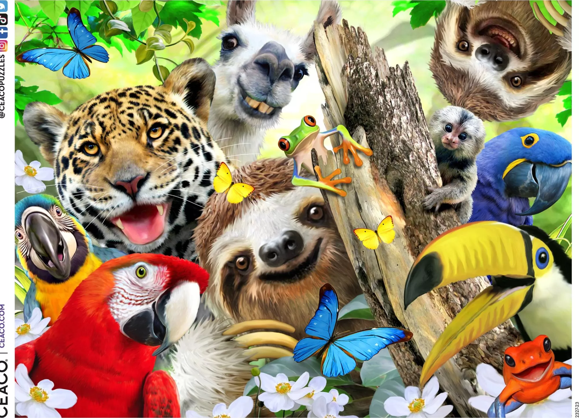 Ceaco Selfies - Sloth And Friends - 500 Piece Puzzle* Animal Puzzles