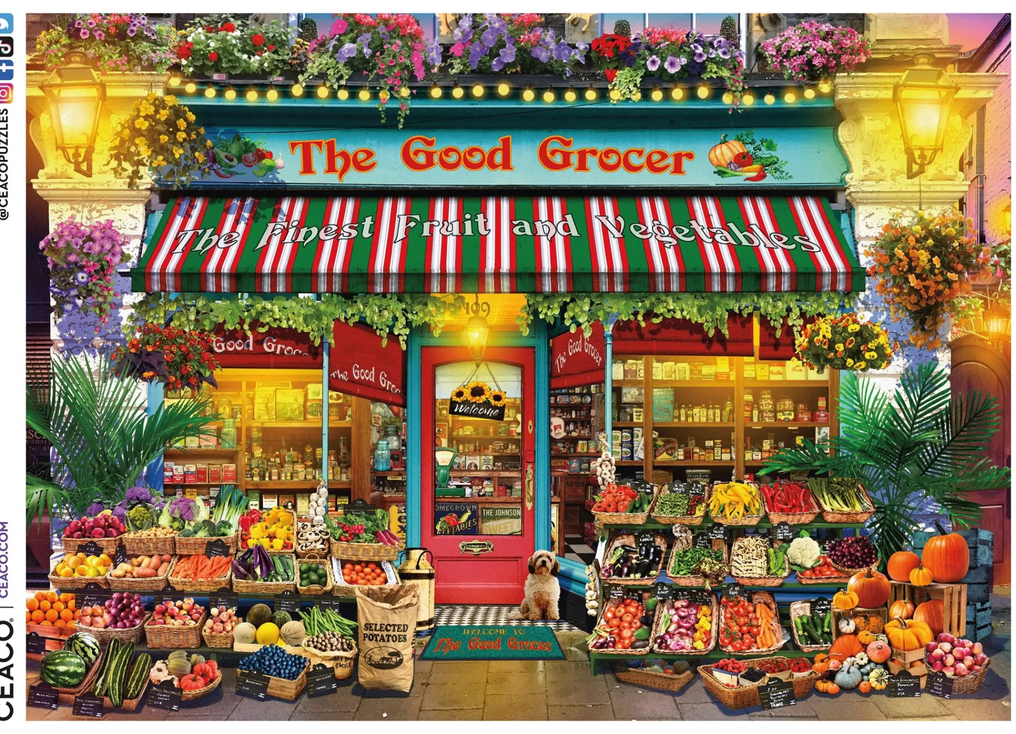 Ceaco Shop Windows - Good Grocer - 1000 Piece Puzzle* Made In Usa' Puzzles