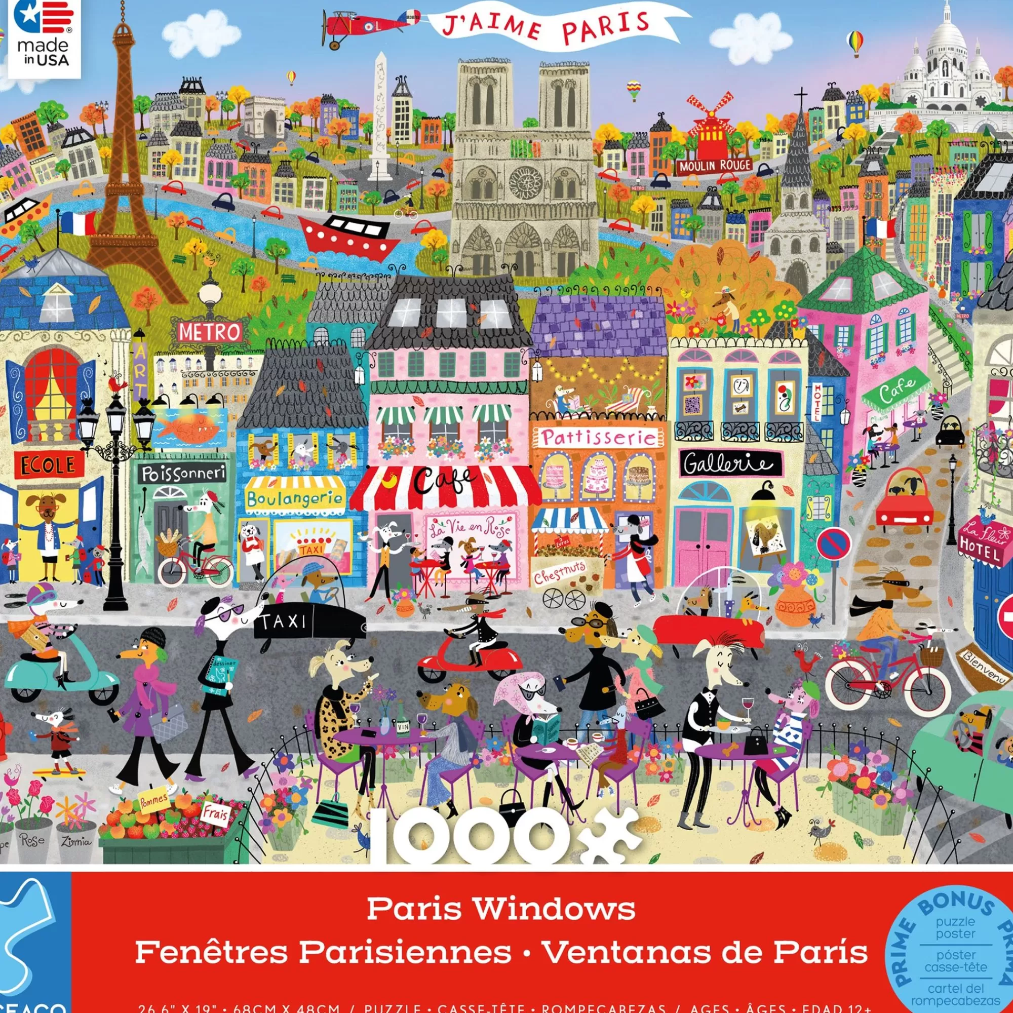 Ceaco Shop Windows -Paris Windows - 1000 Piece Puzzle* Made In Usa' Puzzles