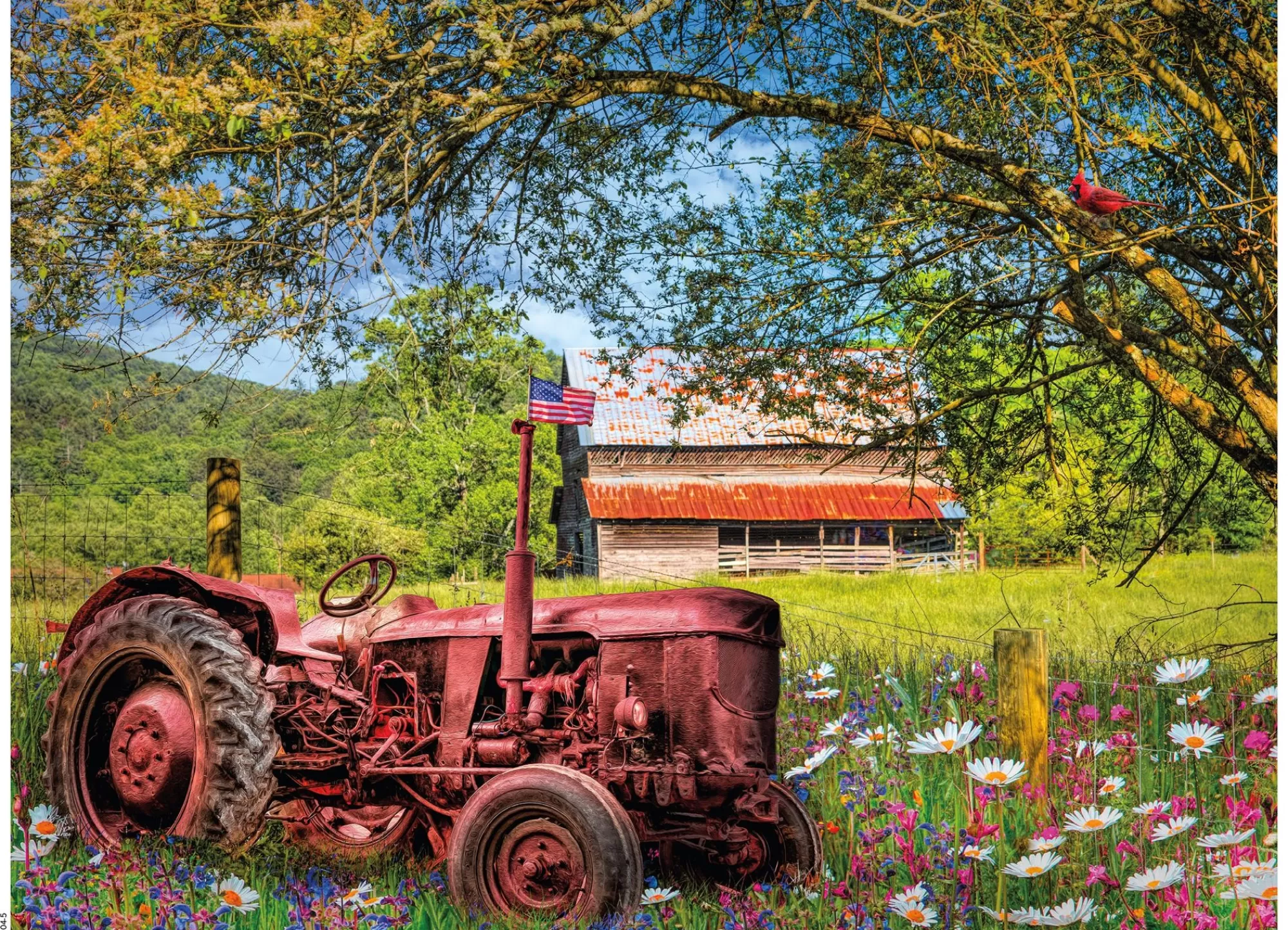 Ceaco Simple Life - All American Tractor - 750 Piece Puzzle* Made In Usa' Puzzles