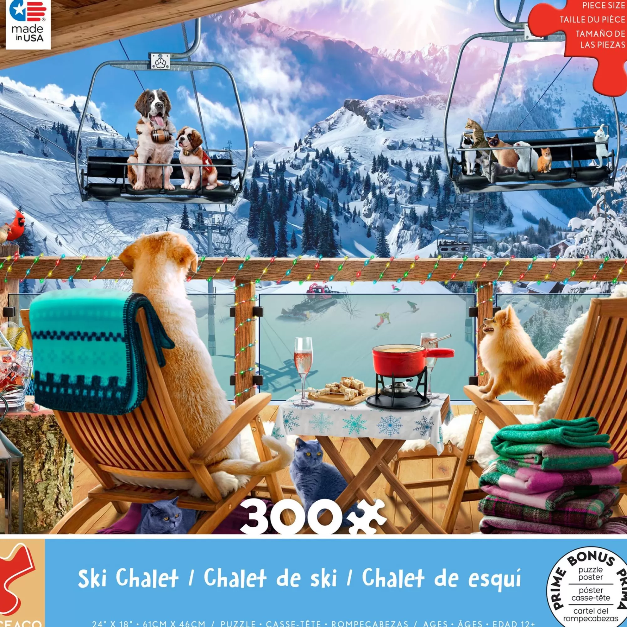 Ceaco Ski Chalet - 300 Piece Puzzle* Dog Puzzles