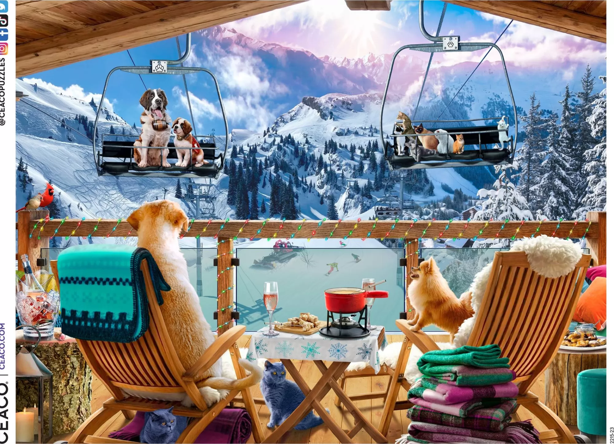 Ceaco Ski Chalet - 300 Piece Puzzle* Dog Puzzles