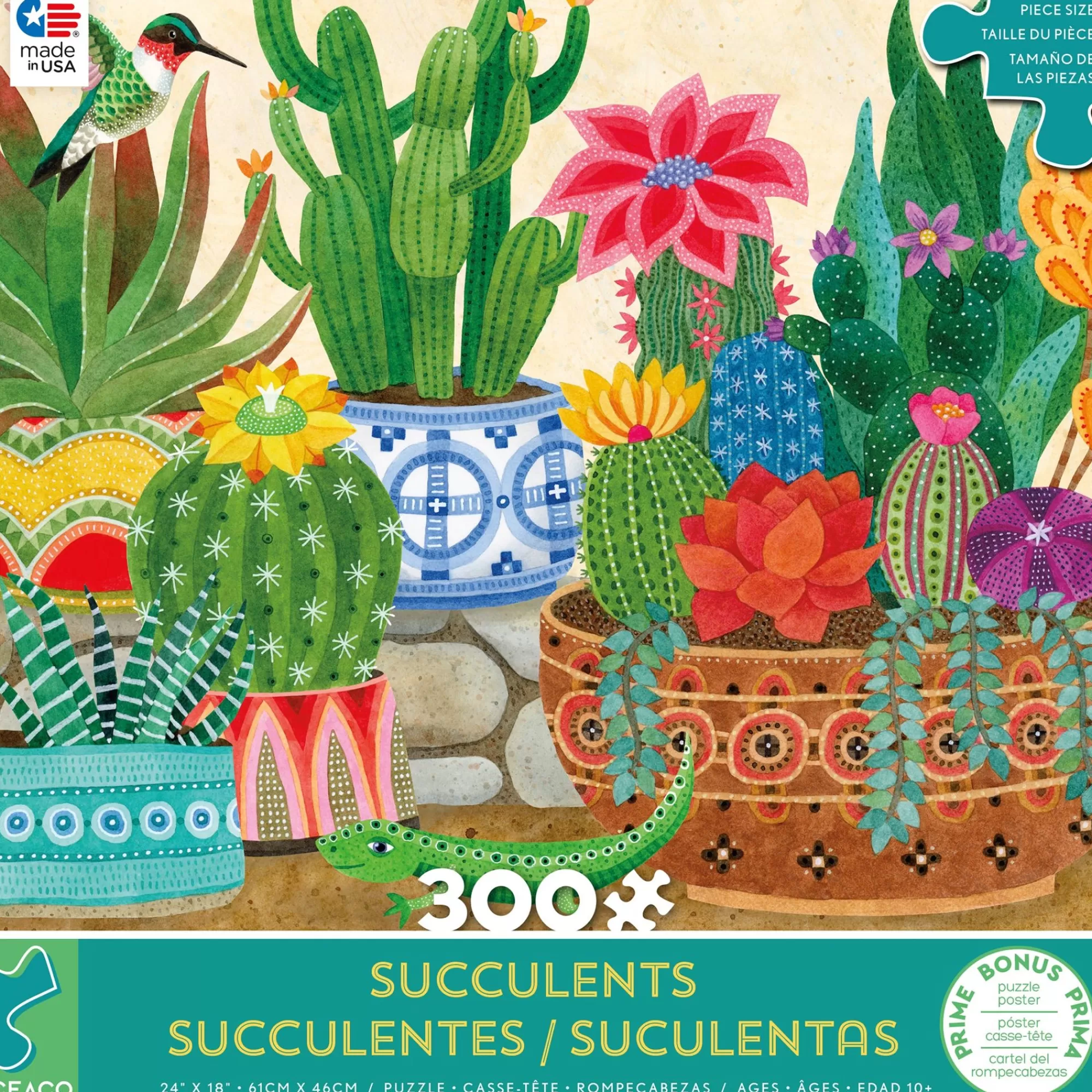 Ceaco Succulents - Stephanie'S Succulents - 300 Piece Puzzle* Flowers Puzzles