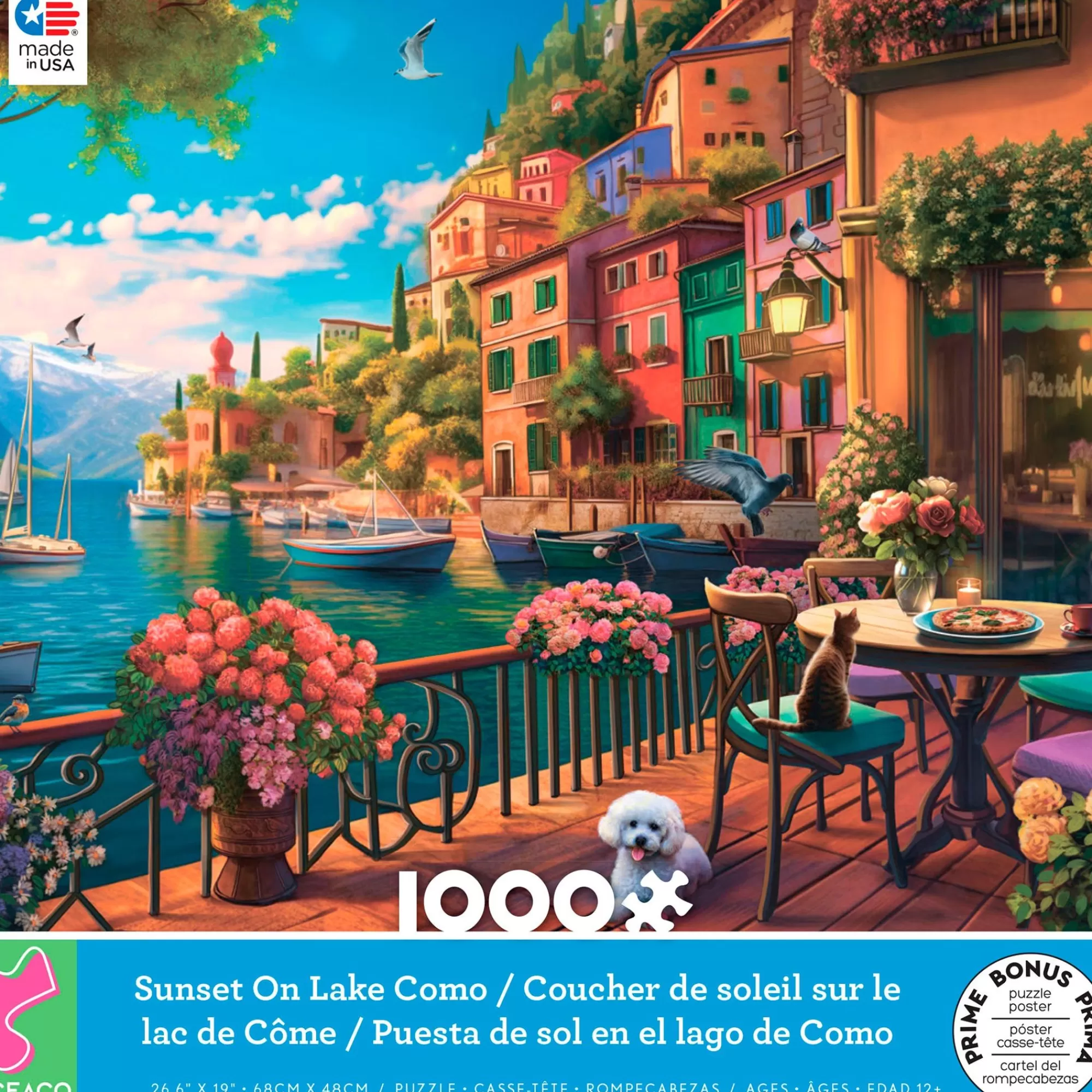 Ceaco Sunset On Lake Como - 1000 Piece Puzzle* Landscapes