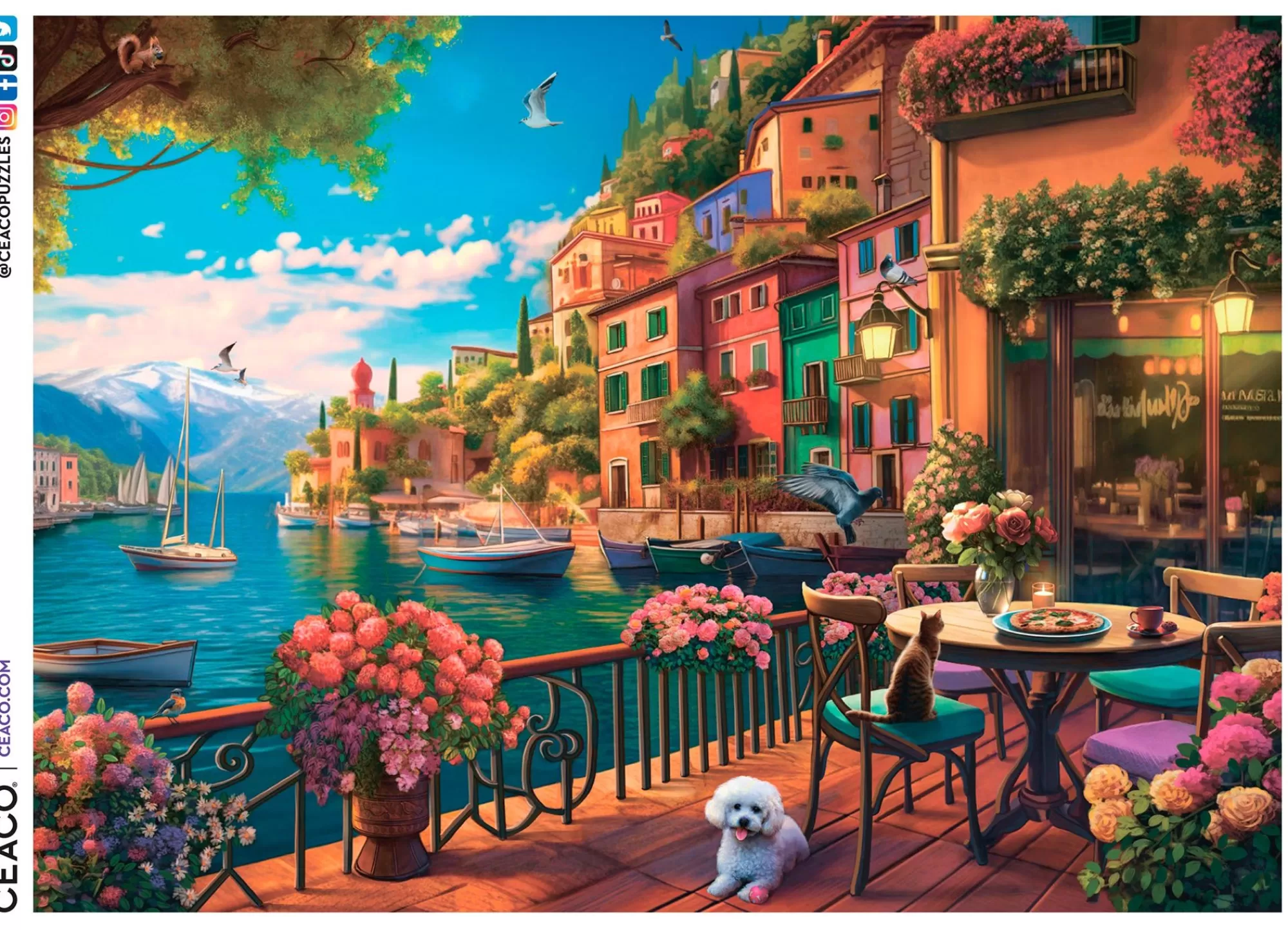 Ceaco Sunset On Lake Como - 1000 Piece Puzzle* Landscapes