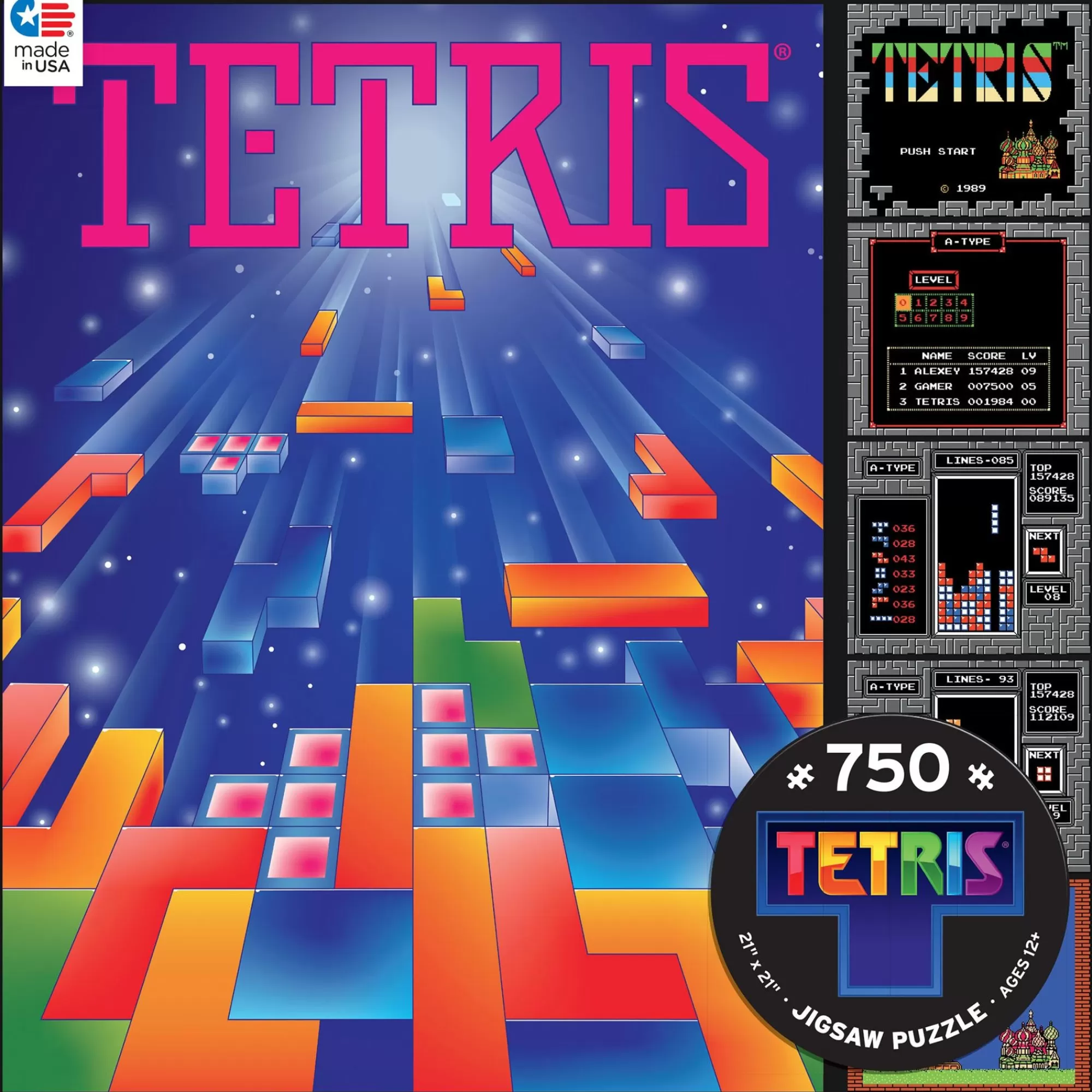 Ceaco Tetris - Gaming Poster - 750 Piece Puzzle* Made In Usa' Puzzles