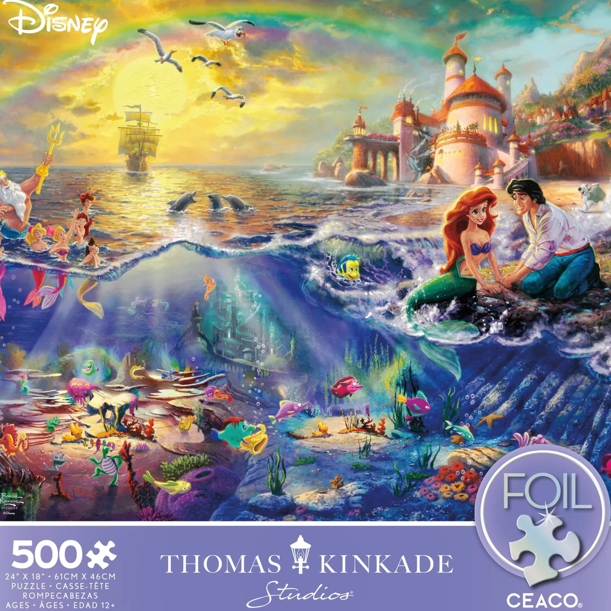 Ceaco The Little Mermaid - 500 Piece Foil Puzzle* Disney Puzzles