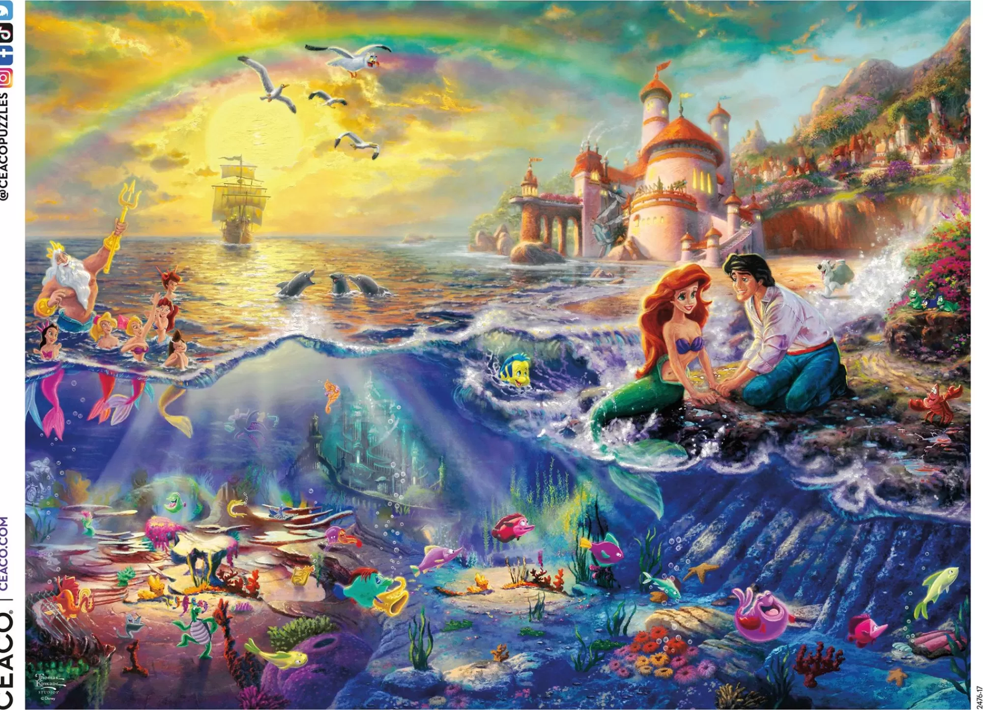 Ceaco The Little Mermaid - 500 Piece Foil Puzzle* Disney Puzzles