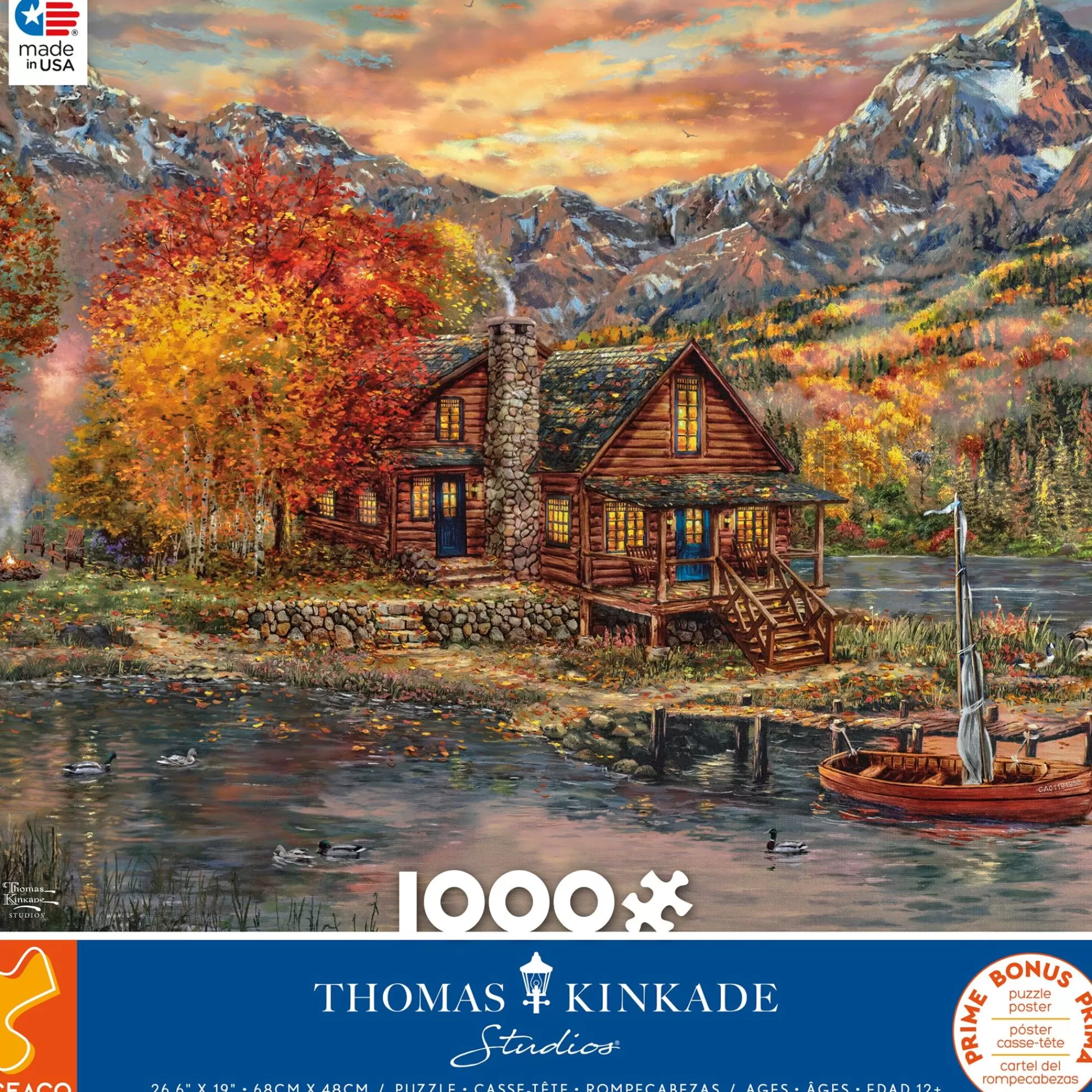 Ceaco Thomas Kinkade - A Perfect Fall Day - 1000 Piece Puzzle* Made In Usa' Puzzles