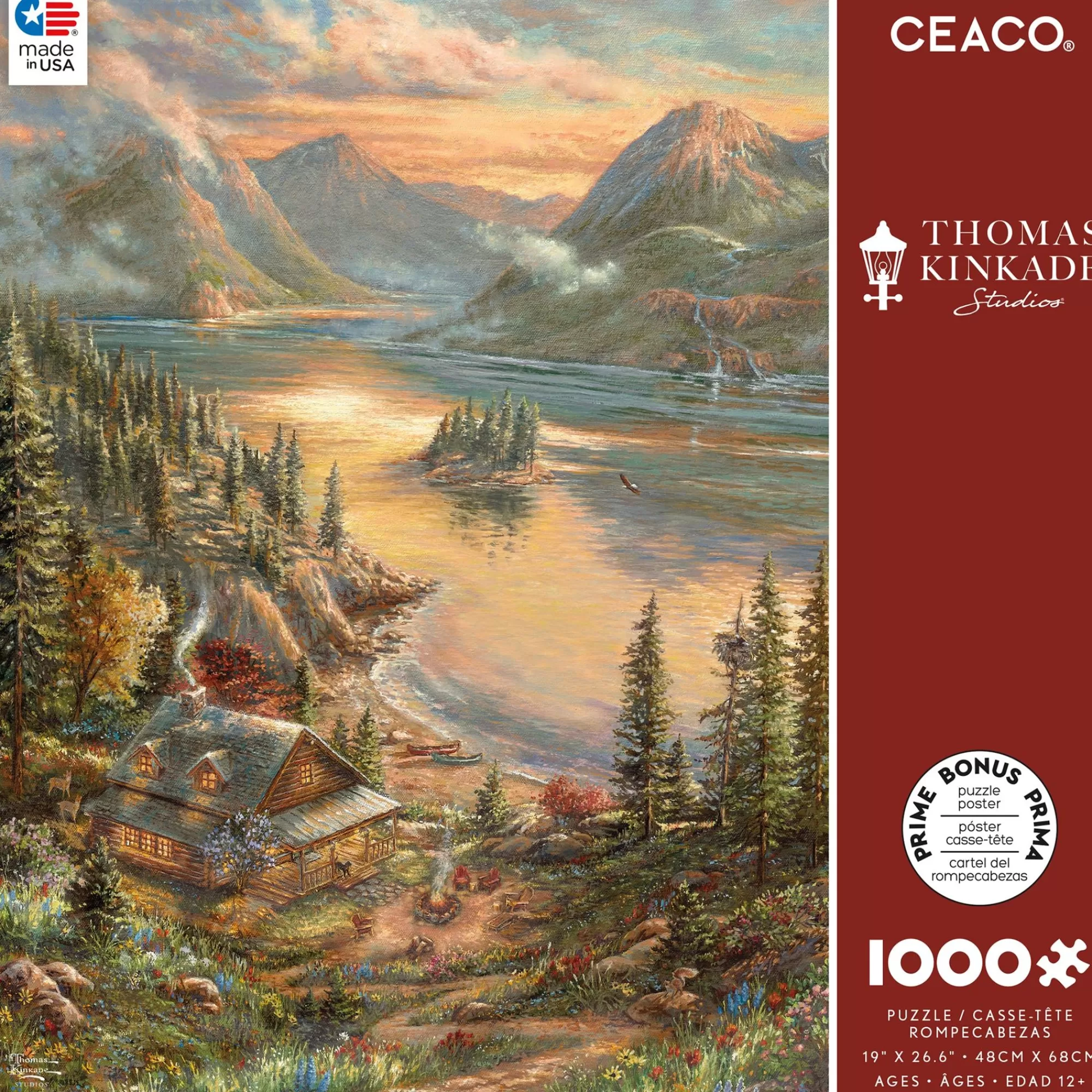 Ceaco Thomas Kinkade - Lakeside Splendor - 1000 Piece Puzzle* Made In Usa' Puzzles