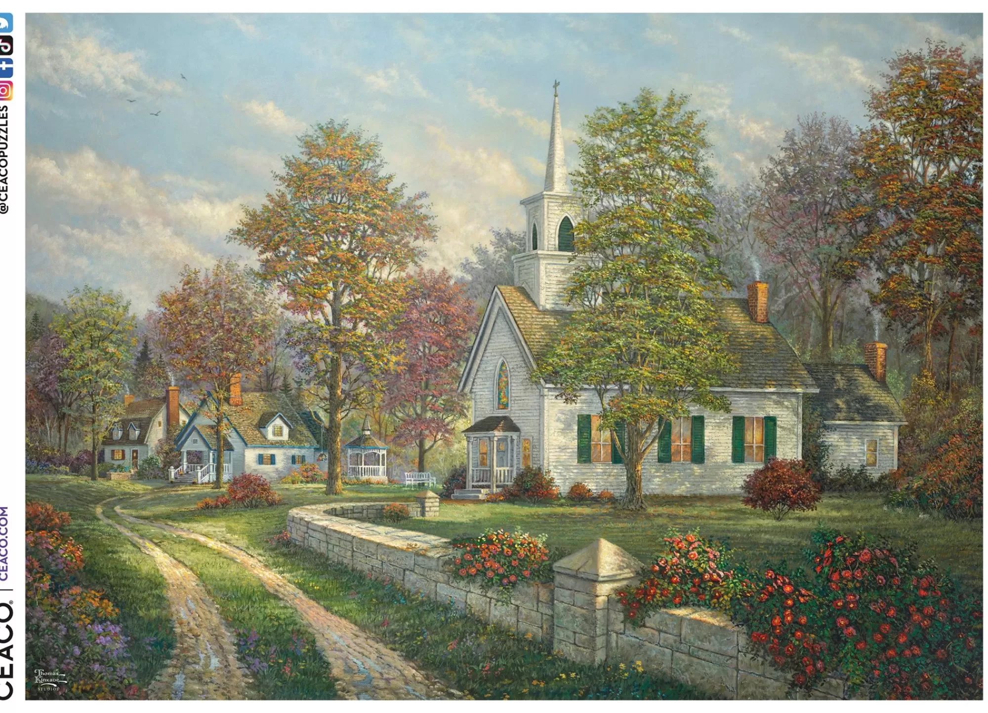 Ceaco Thomas Kinkade - Serenity Chapel - 1000 Piece Puzzle* Made In Usa' Puzzles