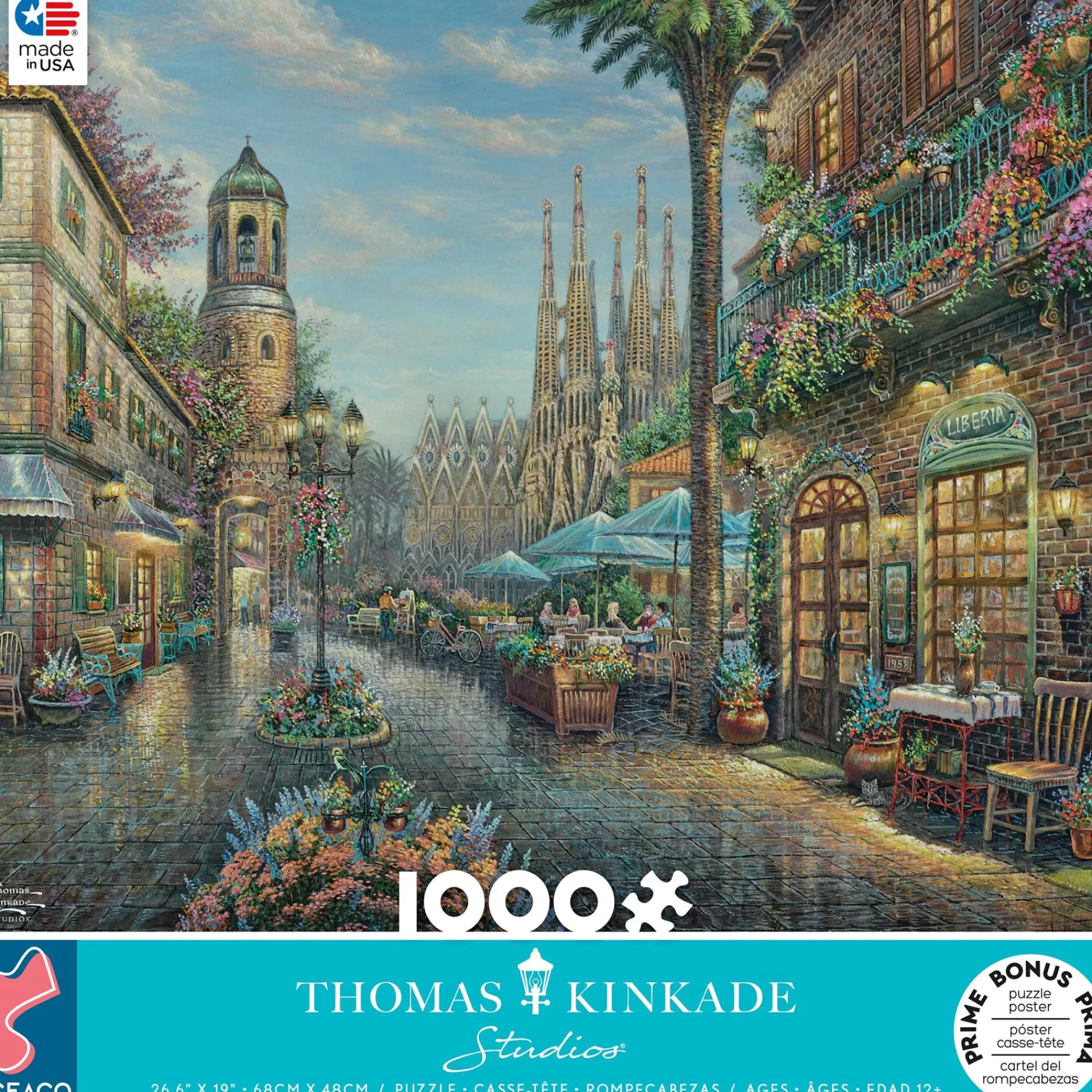 Ceaco Thomas Kinkade - Spanish Cafe - 1000 Piece Puzzle* Made In Usa' Puzzles