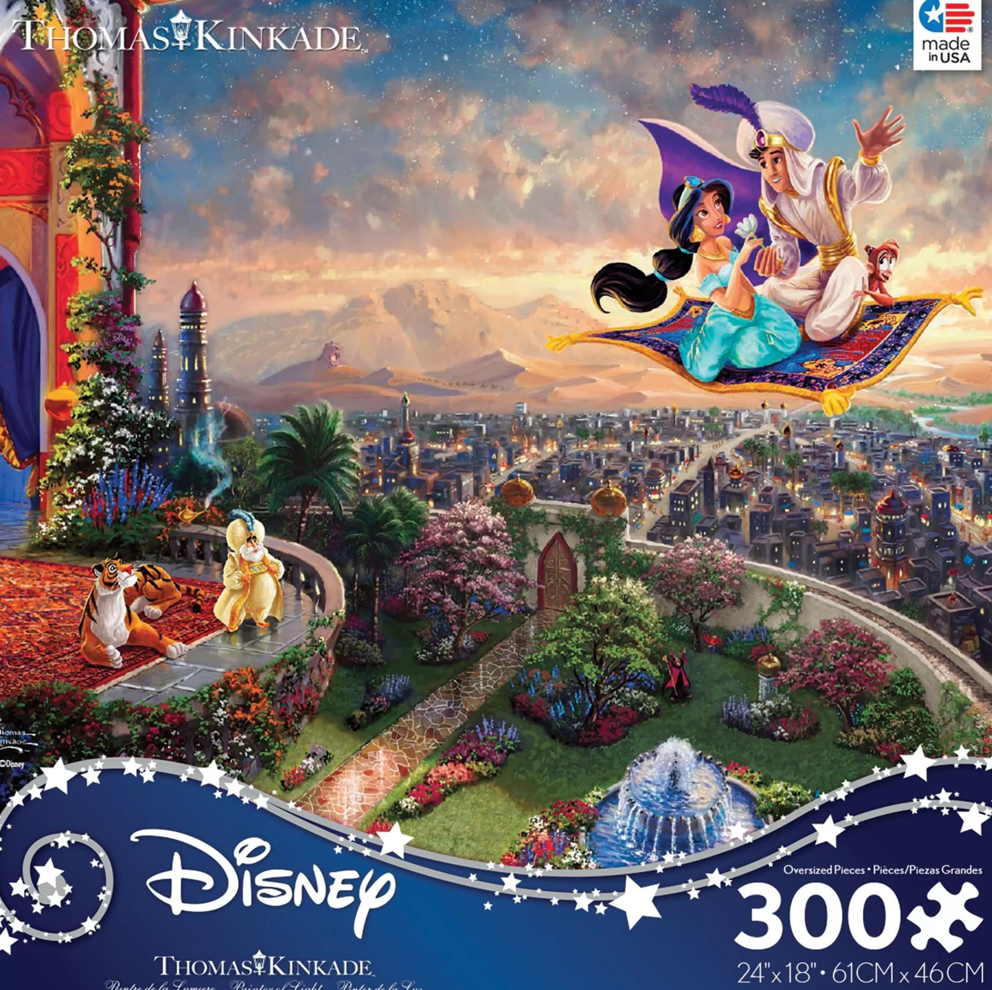 Ceaco Thomas Kinkade Disney - Aladdin - 300 Oversized Piece Puzzle* Disney Puzzles