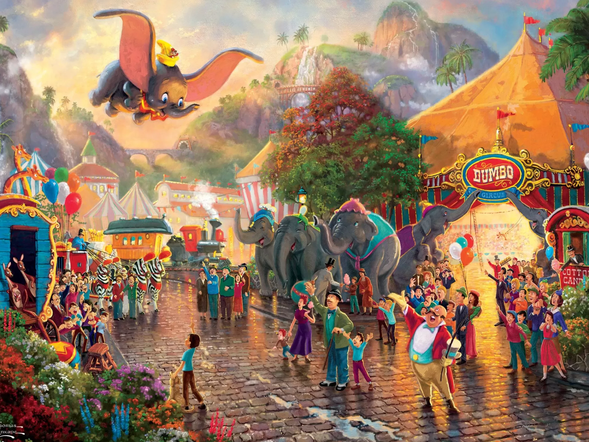 Ceaco Thomas Kinkade Disney - Dumbo - 300 Oversized Piece Puzzle* Disney Puzzles