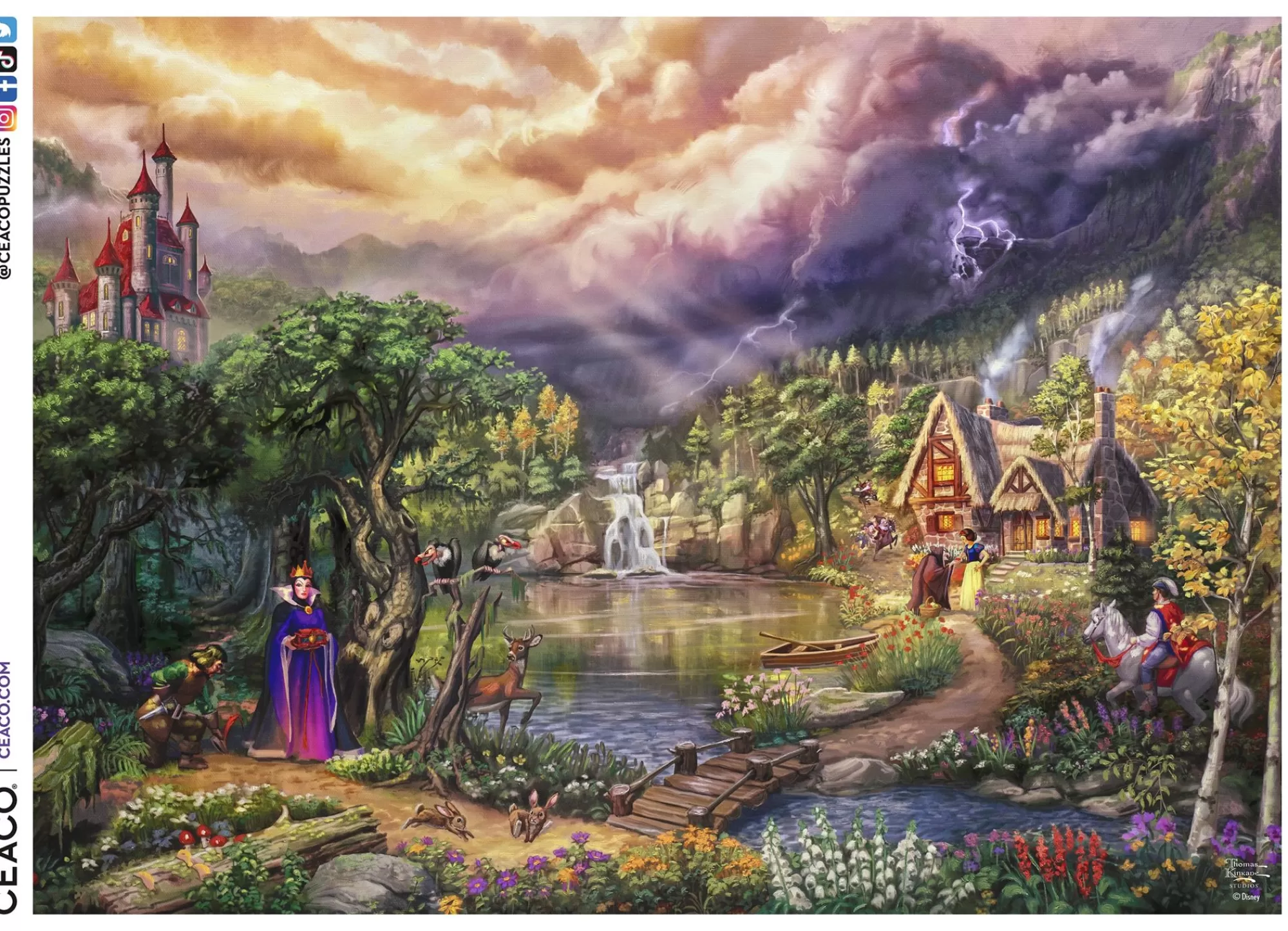 Ceaco Thomas Kinkade Disney - Evil Queen - 1000 Piece Puzzle* Disney Puzzles