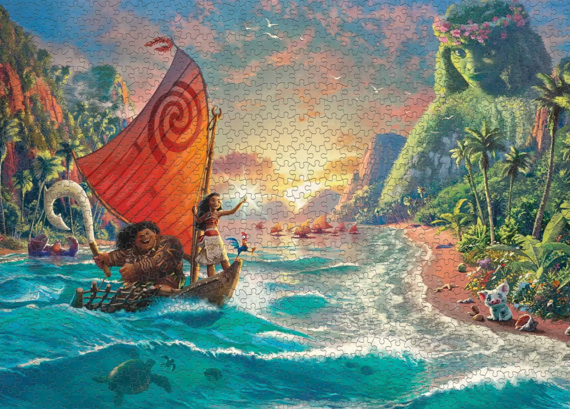 Ceaco Thomas Kinkade Disney - Moana - 1000 Piece Puzzle* Disney Puzzles