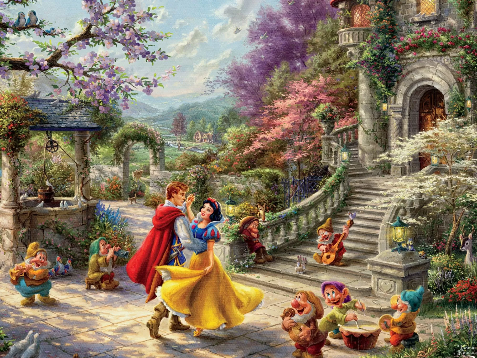 Ceaco Thomas Kinkade Disney - Snow White Sunlight - 750 Piece Puzzle* Disney Puzzles