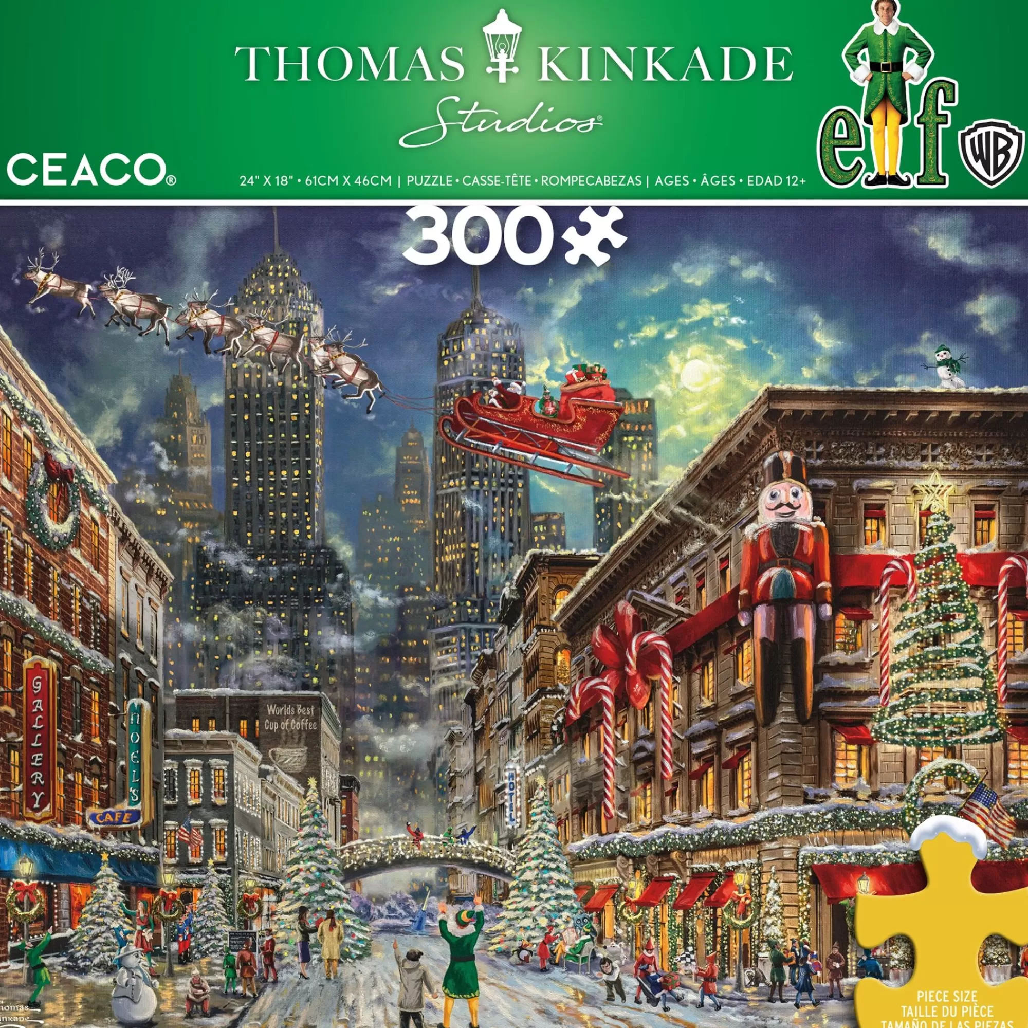 Ceaco Thomas Kinkade Holiday Movies - Elf - 300 Piece Puzzle* Holiday Puzzles