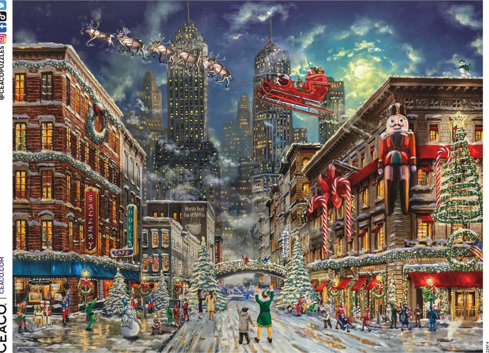 Ceaco Thomas Kinkade Holiday Movies - Elf - 300 Piece Puzzle* Holiday Puzzles