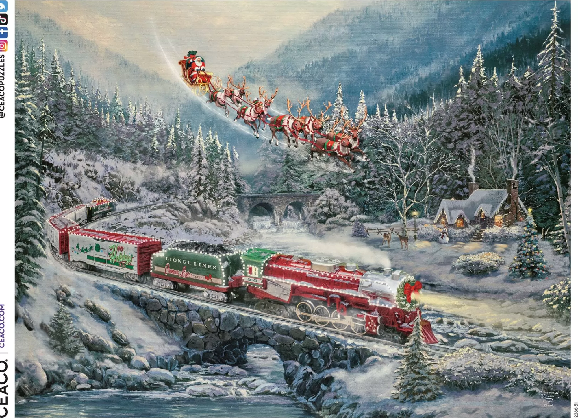 Ceaco Tis The Season - Christmas Light Express - 500 Piece Puzzle* Holiday Puzzles