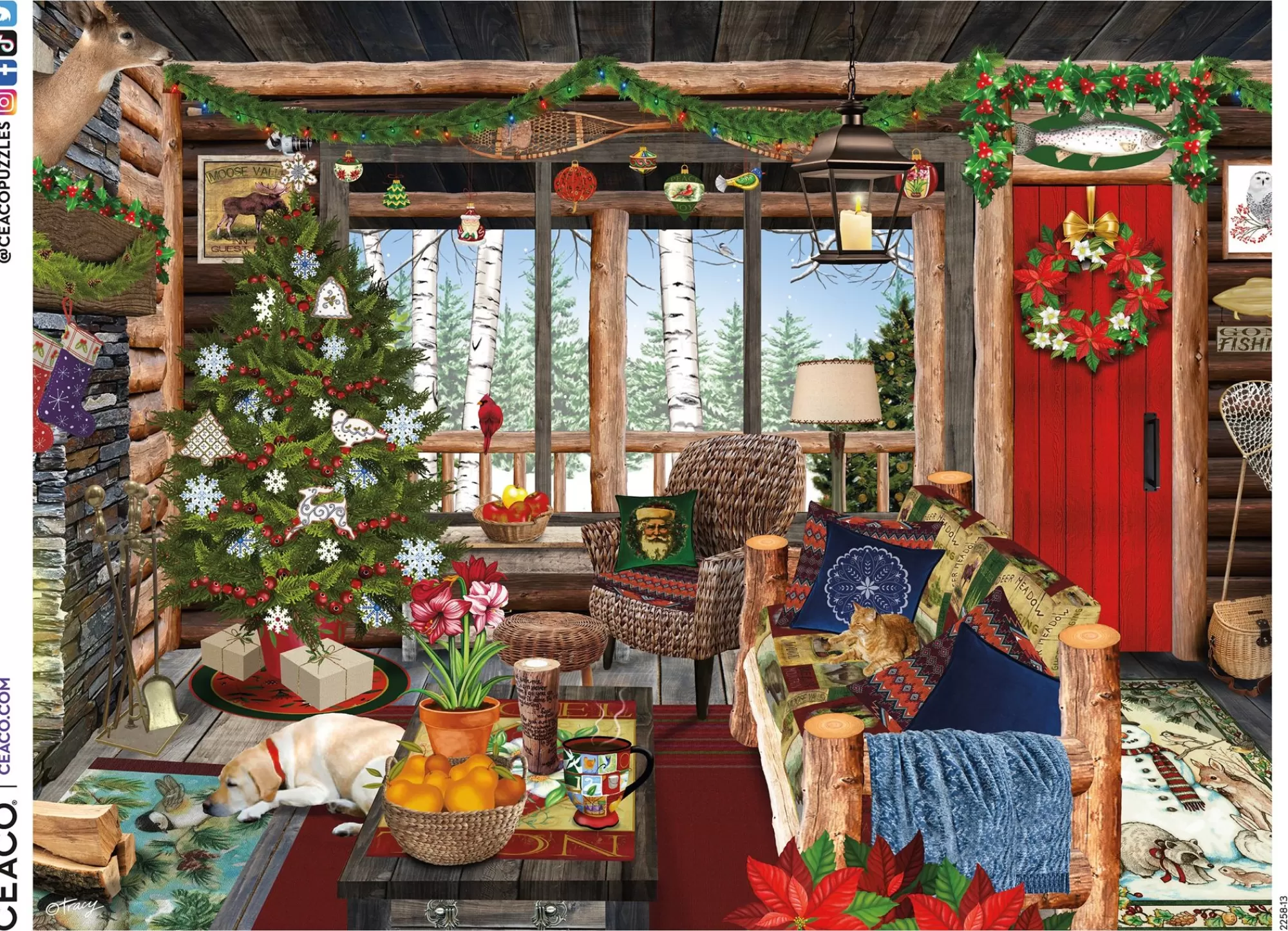 Ceaco Tracy Flickinger - Christmas Lodge - 300 Piece Puzzle* Holiday Puzzles