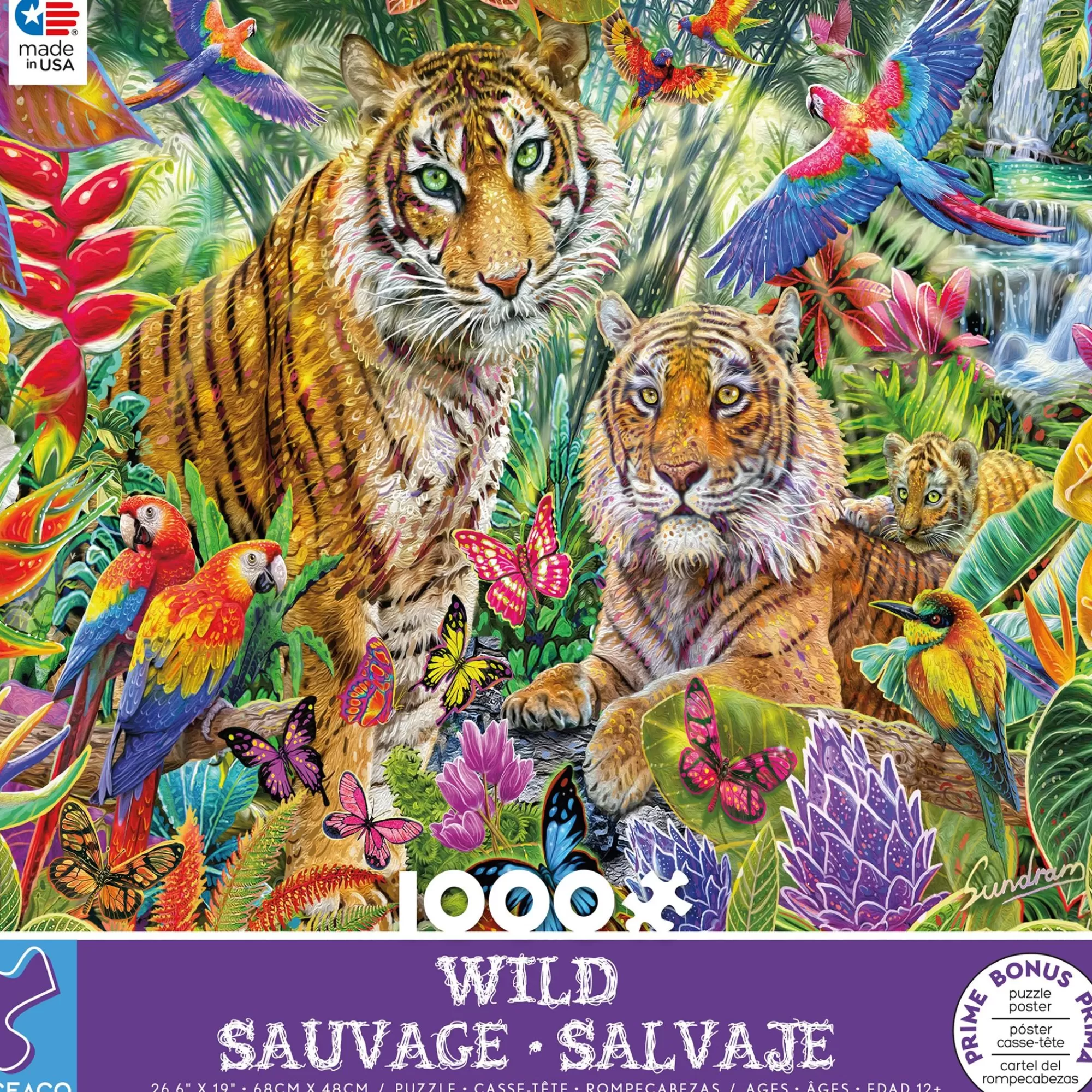 Ceaco Wild - Tiger Eyes- 1000 Piece Puzzle* Animal Puzzles