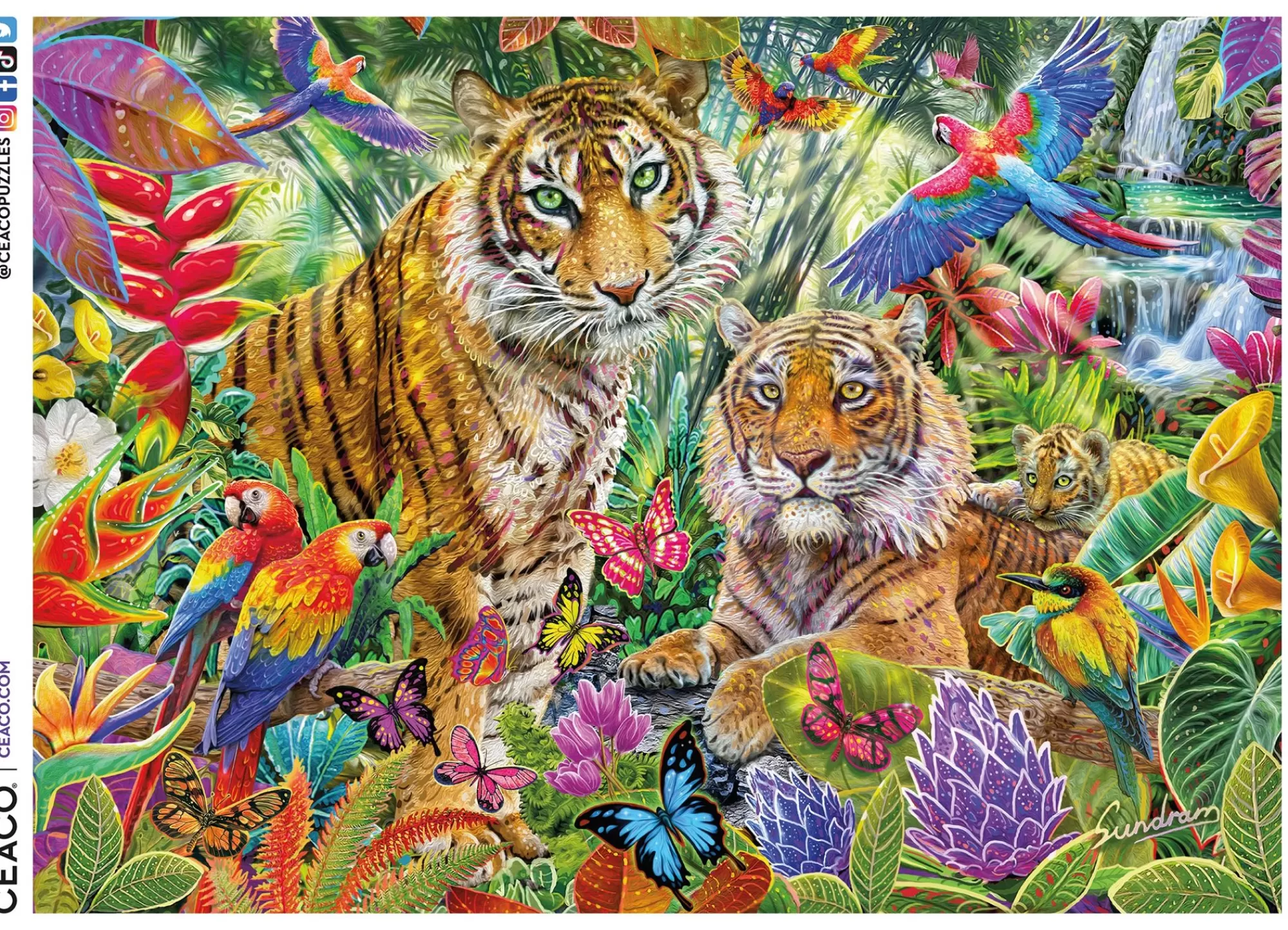 Ceaco Wild - Tiger Eyes- 1000 Piece Puzzle* Animal Puzzles