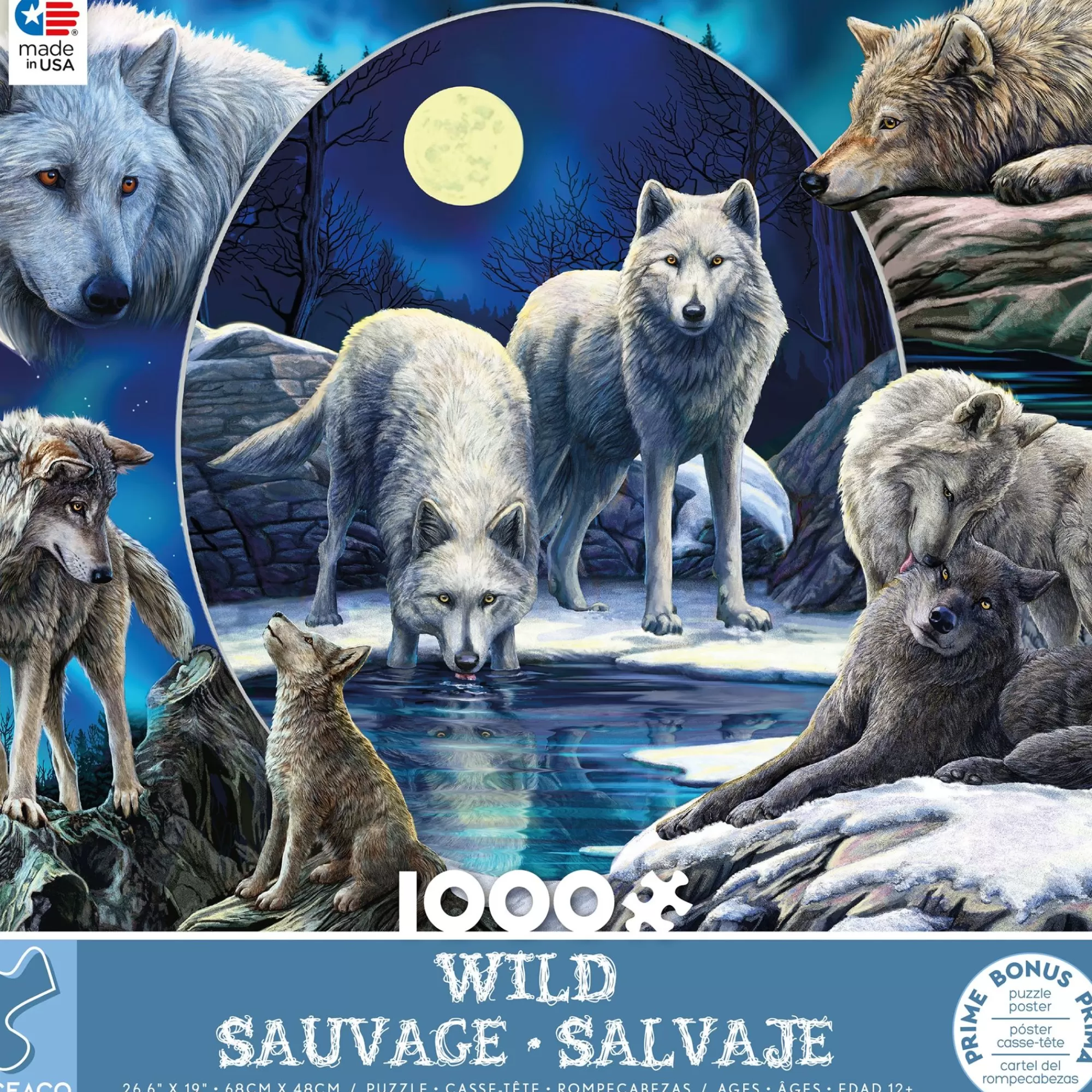 Ceaco Wild - Wild Wolves Collage - 1000 Piece Puzzle* Animal Puzzles