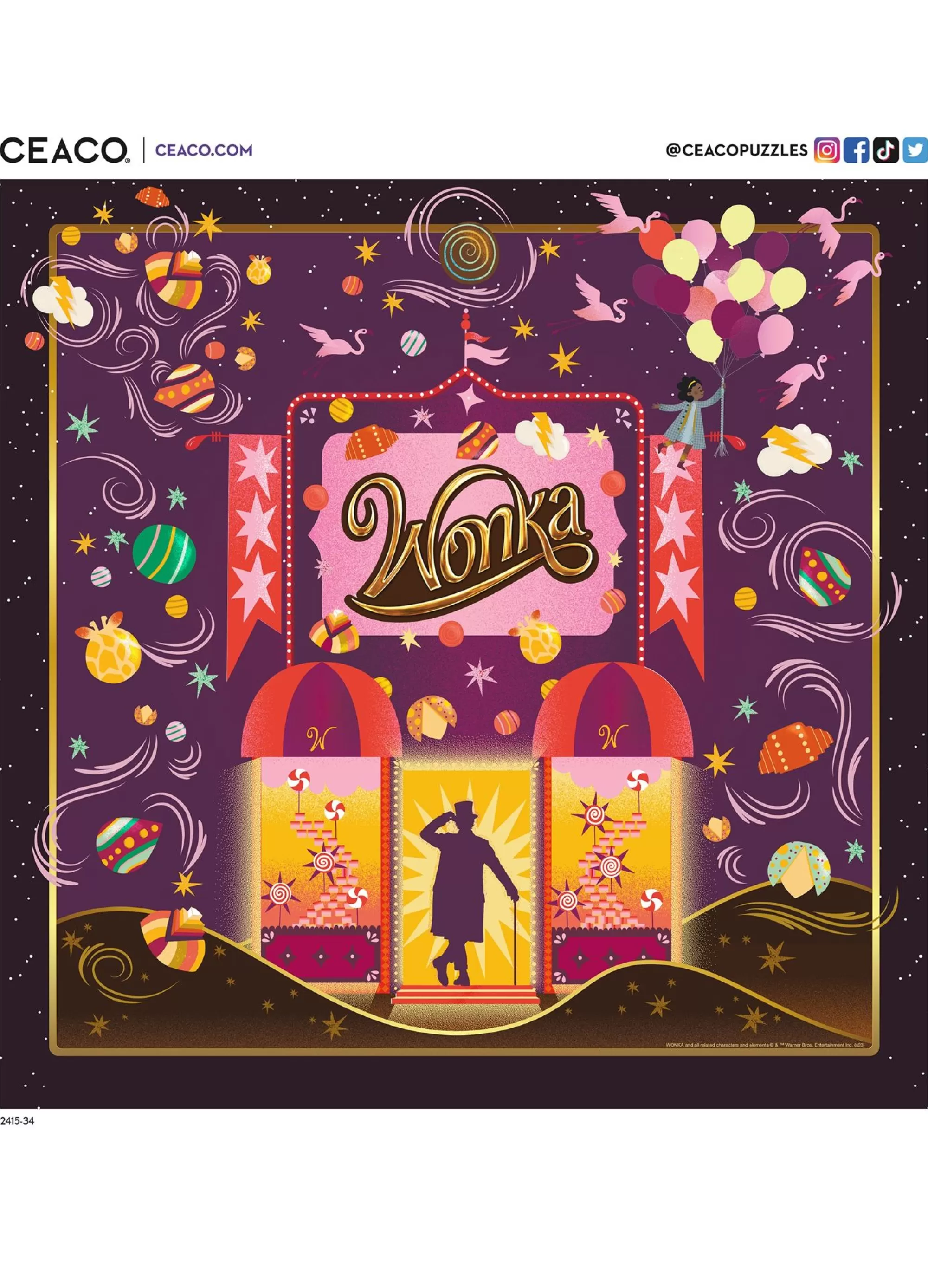 Ceaco Wonka, Chocolate Fantasy- 500 Piece Puzzle* Movie Puzzles